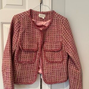 Anthropologie Pink Tweed Blazer